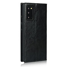 Coque Portefeuille Livre Cuir Etui Clapet N04 pour Samsung Galaxy Note 20 5G Noir