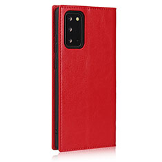 Coque Portefeuille Livre Cuir Etui Clapet N04 pour Samsung Galaxy Note 20 5G Rouge