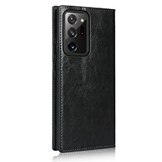 Coque Portefeuille Livre Cuir Etui Clapet N04 pour Samsung Galaxy Note 20 Ultra 5G Noir
