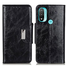 Coque Portefeuille Livre Cuir Etui Clapet N04P pour Motorola Moto E20 Noir
