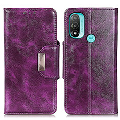 Coque Portefeuille Livre Cuir Etui Clapet N04P pour Motorola Moto E20 Violet