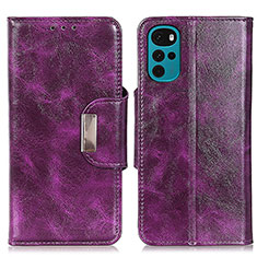 Coque Portefeuille Livre Cuir Etui Clapet N04P pour Motorola Moto G22 Violet