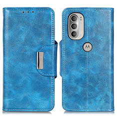 Coque Portefeuille Livre Cuir Etui Clapet N04P pour Motorola Moto G51 5G Bleu Ciel