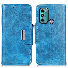 Coque Portefeuille Livre Cuir Etui Clapet N04P pour Motorola Moto G60 Bleu Ciel