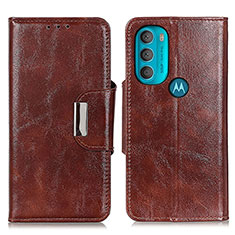 Coque Portefeuille Livre Cuir Etui Clapet N04P pour Motorola Moto G71 5G Marron