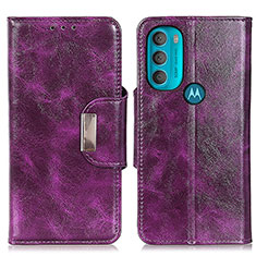 Coque Portefeuille Livre Cuir Etui Clapet N04P pour Motorola Moto G71 5G Violet