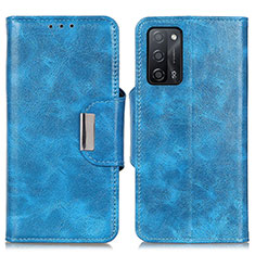 Coque Portefeuille Livre Cuir Etui Clapet N04P pour Oppo A56 5G Bleu Ciel