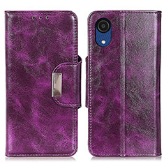 Coque Portefeuille Livre Cuir Etui Clapet N04P pour Samsung Galaxy A03 Core Violet