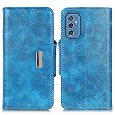 Coque Portefeuille Livre Cuir Etui Clapet N04P pour Samsung Galaxy M52 5G Bleu Ciel