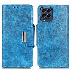Coque Portefeuille Livre Cuir Etui Clapet N04P pour Samsung Galaxy M53 5G Bleu Ciel