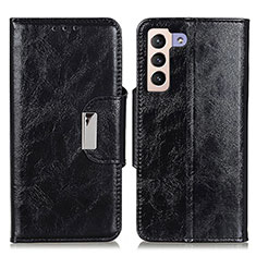 Coque Portefeuille Livre Cuir Etui Clapet N04P pour Samsung Galaxy S21 FE 5G Noir
