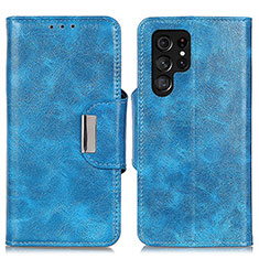 Coque Portefeuille Livre Cuir Etui Clapet N04P pour Samsung Galaxy S23 Ultra 5G Bleu Ciel