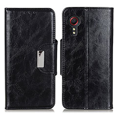 Coque Portefeuille Livre Cuir Etui Clapet N04P pour Samsung Galaxy XCover 5 SM-G525F Noir