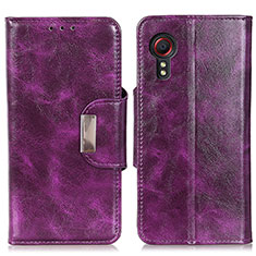 Coque Portefeuille Livre Cuir Etui Clapet N04P pour Samsung Galaxy XCover 5 SM-G525F Violet