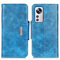 Coque Portefeuille Livre Cuir Etui Clapet N04P pour Xiaomi Mi 12 5G Bleu Ciel