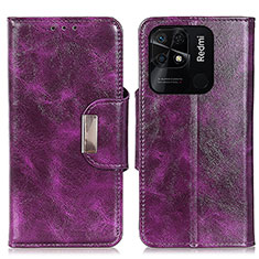 Coque Portefeuille Livre Cuir Etui Clapet N04P pour Xiaomi Redmi 10 India Violet