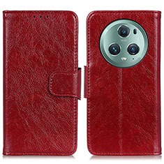 Coque Portefeuille Livre Cuir Etui Clapet N05P pour Huawei Honor Magic5 Pro 5G Rouge