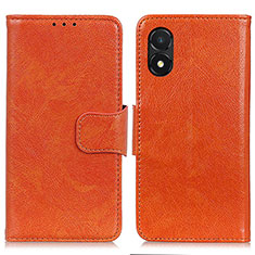 Coque Portefeuille Livre Cuir Etui Clapet N05P pour Huawei Honor X5 Orange