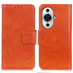 Coque Portefeuille Livre Cuir Etui Clapet N05P pour Huawei Nova 11 Pro Orange