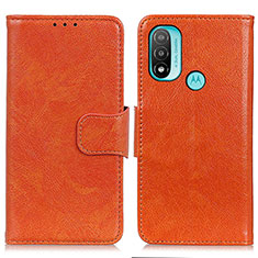 Coque Portefeuille Livre Cuir Etui Clapet N05P pour Motorola Moto E20 Orange