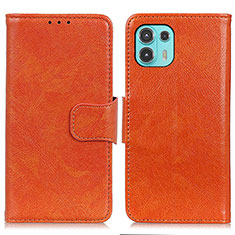 Coque Portefeuille Livre Cuir Etui Clapet N05P pour Motorola Moto Edge 20 Lite 5G Orange