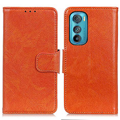 Coque Portefeuille Livre Cuir Etui Clapet N05P pour Motorola Moto Edge 30 5G Orange