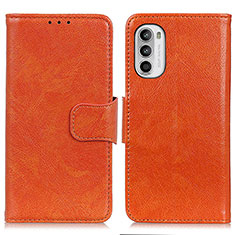 Coque Portefeuille Livre Cuir Etui Clapet N05P pour Motorola Moto G71s 5G Orange