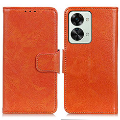 Coque Portefeuille Livre Cuir Etui Clapet N05P pour OnePlus Nord 2T 5G Orange