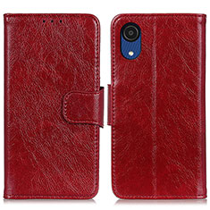 Coque Portefeuille Livre Cuir Etui Clapet N05P pour Samsung Galaxy A03 Core Rouge