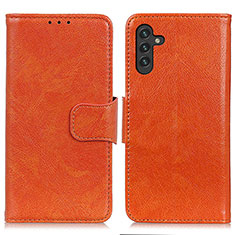 Coque Portefeuille Livre Cuir Etui Clapet N05P pour Samsung Galaxy A04s Orange