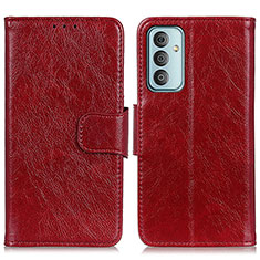 Coque Portefeuille Livre Cuir Etui Clapet N05P pour Samsung Galaxy M13 4G Rouge