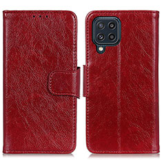 Coque Portefeuille Livre Cuir Etui Clapet N05P pour Samsung Galaxy M32 4G Rouge