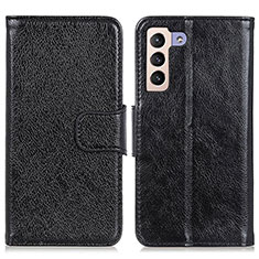 Coque Portefeuille Livre Cuir Etui Clapet N05P pour Samsung Galaxy S21 FE 5G Noir