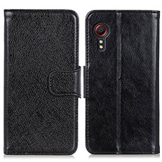 Coque Portefeuille Livre Cuir Etui Clapet N05P pour Samsung Galaxy XCover 5 SM-G525F Noir