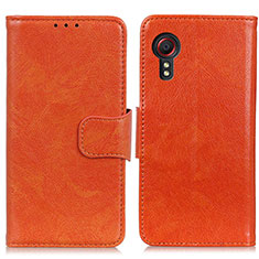 Coque Portefeuille Livre Cuir Etui Clapet N05P pour Samsung Galaxy XCover 5 SM-G525F Orange