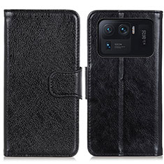 Coque Portefeuille Livre Cuir Etui Clapet N05P pour Xiaomi Mi 11 Ultra 5G Noir