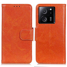 Coque Portefeuille Livre Cuir Etui Clapet N05P pour Xiaomi Mi 13T 5G Orange