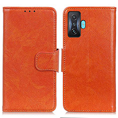 Coque Portefeuille Livre Cuir Etui Clapet N05P pour Xiaomi Poco F4 GT 5G Orange