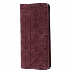 Coque Portefeuille Livre Cuir Etui Clapet N06 pour Samsung Galaxy Note 20 Ultra 5G Vin Rouge