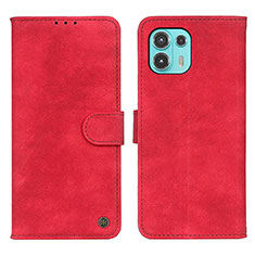 Coque Portefeuille Livre Cuir Etui Clapet N06P pour Motorola Moto Edge 20 Lite 5G Rouge