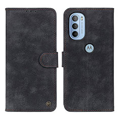 Coque Portefeuille Livre Cuir Etui Clapet N06P pour Motorola Moto G41 Noir