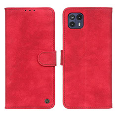 Coque Portefeuille Livre Cuir Etui Clapet N06P pour Motorola Moto G50 5G Rouge