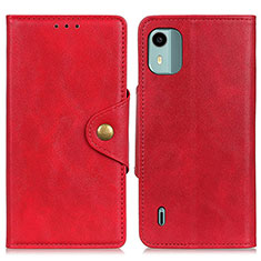 Coque Portefeuille Livre Cuir Etui Clapet N06P pour Nokia C12 Rouge
