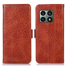 Coque Portefeuille Livre Cuir Etui Clapet N06P pour OnePlus 10 Pro 5G Marron