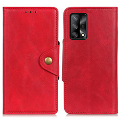 Coque Portefeuille Livre Cuir Etui Clapet N06P pour Oppo A95 4G Rouge