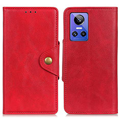 Coque Portefeuille Livre Cuir Etui Clapet N06P pour Realme GT Neo3 5G Rouge