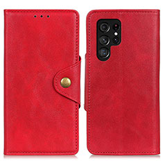 Coque Portefeuille Livre Cuir Etui Clapet N06P pour Samsung Galaxy S21 Ultra 5G Rouge