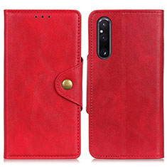 Coque Portefeuille Livre Cuir Etui Clapet N06P pour Sony Xperia 1 V Rouge
