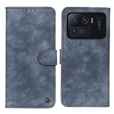 Coque Portefeuille Livre Cuir Etui Clapet N06P pour Xiaomi Mi 11 Ultra 5G Bleu