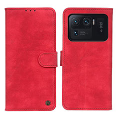 Coque Portefeuille Livre Cuir Etui Clapet N06P pour Xiaomi Mi 11 Ultra 5G Rouge